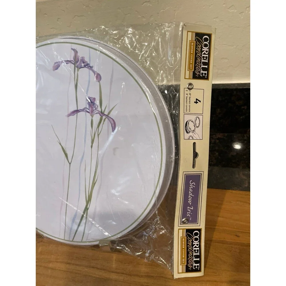 New Corelle shadow iris 4 piece stove top covers